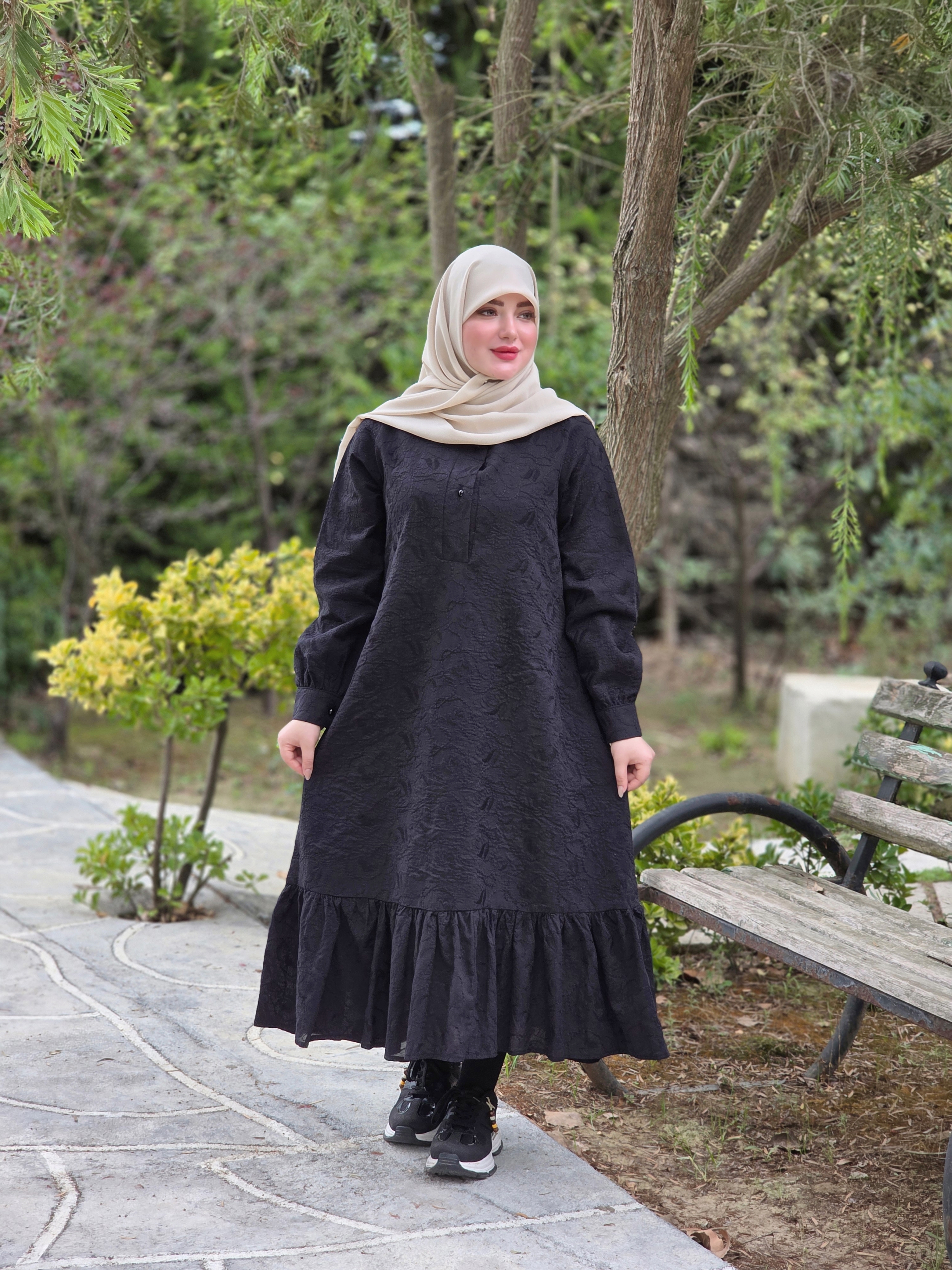 پیراهن خامه دوزی مشکی